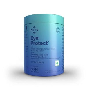 Setu Lutein & Zeaxanthin Eye: Protect | Plant Based Eye Vitamin Supplement | Blue Light, Glare Sensitivity & Digital Guard Formula | Patented Lutemax 2020 12mg Lutein, 2.4mg Zeaxanthin - 60 Tablets