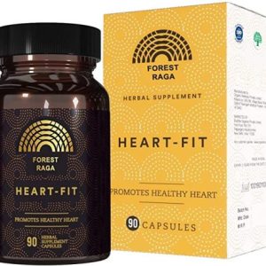 Forest Raga Heart-Fit for Healthy Heart | High-Potency, 100% Pure Heart Care Supplement | Strengthens Heart Muscles & clean arteries | Controls Blood Pressure & Cholesterol Level - 90 Veg Caps