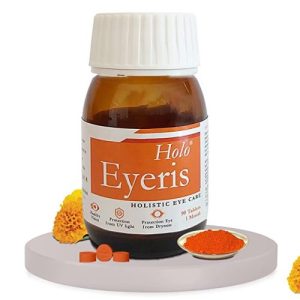 ZEROHARM Holo Eyeris has Eye Vitamins good for Eyes with Lutein & Zeaxanthin | Fights Low Eye Vision, Dry Eyes & Retina Health Protects from UV & Blue Light Defence - 90 Vegan tablet 100mg