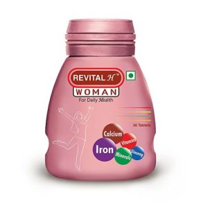 Revital H for Woman with Multivitamins, Calcium, Zinc & Natural Ginseng for Daily Immunity Strong Bones, and Enhances Energy Level - 30 Capsules