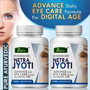 Netra Jyoti General Wellness Medicine | Eye Capsule Improves Eye Health (Pack Of 3, 180 capsule)