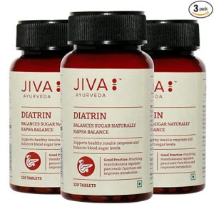 Jiva Diatrin Tablets - 120 Tablets Each (Pack of 3) | Controls Sugar Naturally | Strengthens the Pancreas | Improves Metabolism & Effective in Treating Urinary Disorders